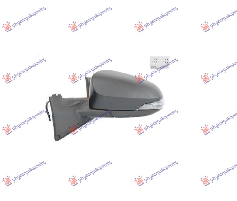 RETROVIZOR ELEKTRICNI PM (MIGAVAC) (5 PIN) (KONVEKSNO STAKLO) TOYOTA YARIS III 2017-2020 (P13)