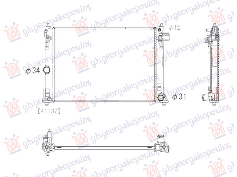 HLADNJAK MOTORA 1.0/1.5 BENZIN (524x388x16) TOYOTA YARIS CROSS 2021- (MXP)