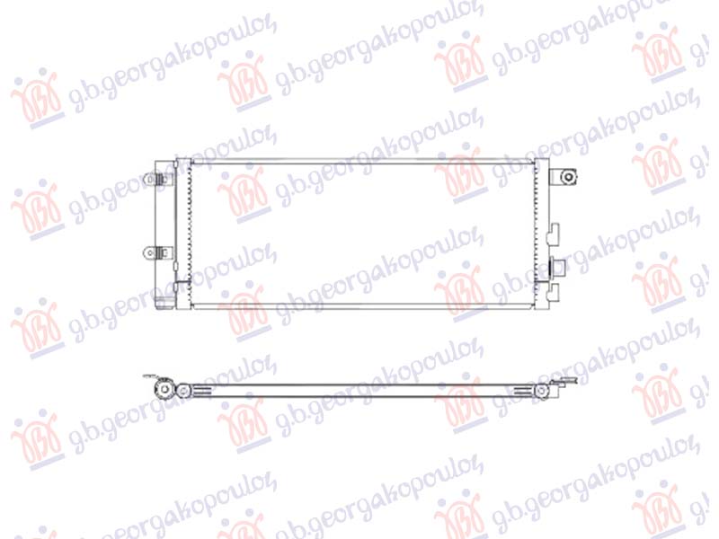 HLADNJAK KLIME 1.6 BENZIN (GR) (665x266) (NISSENS) TOYOTA YARIS IV 2020- (MXP)