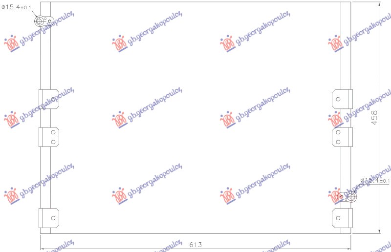 HLADNJAK KLIME BENZIN/DIZEL (565x485x16) (KOYO) TOYOTA LAND CRUISER PRADO 90 1999-2002 (J9)