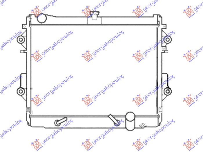HLADNJAK MOTORA 4.7i V8 BENZIN (MANUELNI/AUTOMATSKI) (590x715) TOYOTA LAND CRUISER V8 2007-2015 (J200)