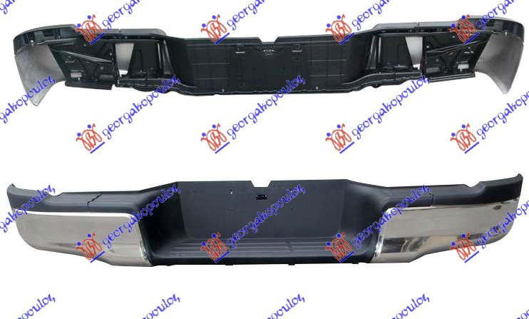 ZADNJI BRANIK HROM KOMPLET (BRANIK/NOSAC/LAJSNA) MALI TOYOTA HI-LUX 2WD/4WD 2020-