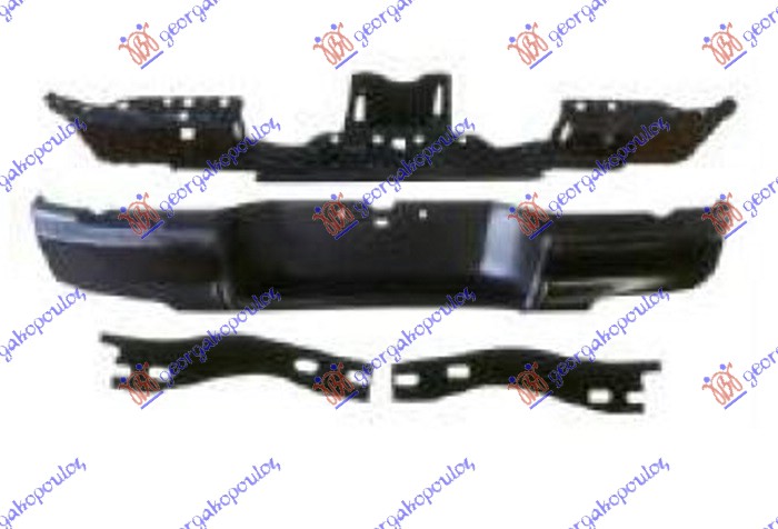 ZADNJI BRANIK CRNI KOMPLET (BRANIK/NOSAC/LAJSNA) MALI TOYOTA HI-LUX 2WD/4WD 2020-
