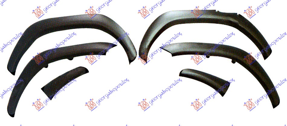 LAJSNA BLATOBRANA I BRANIKA (SET 6 KOM) TOYOTA HI-LUX 2WD/4WD 2015-2020 (N1)