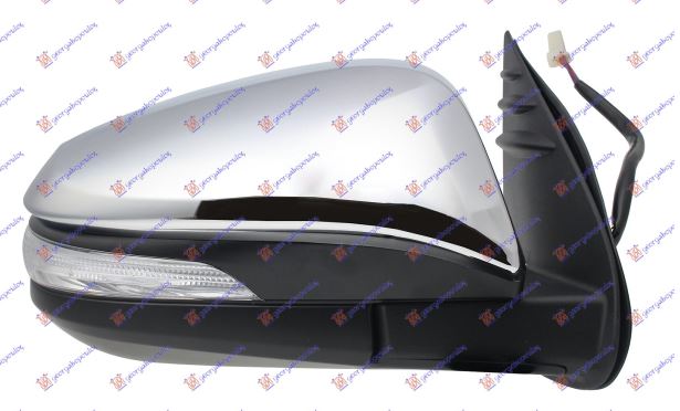 RETROVIZOR ELEKTRICNI HROM (MIGAVAC) (KONVEKSNO STAKLO) TOYOTA HI-LUX 2WD/4WD 2020-