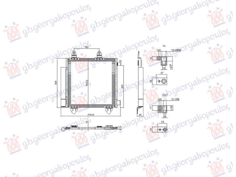 HLADNJAK KLIME 1.0 BENZIN (353x360) (NISSENS) TOYOTA AYGO X 2022- (B7)