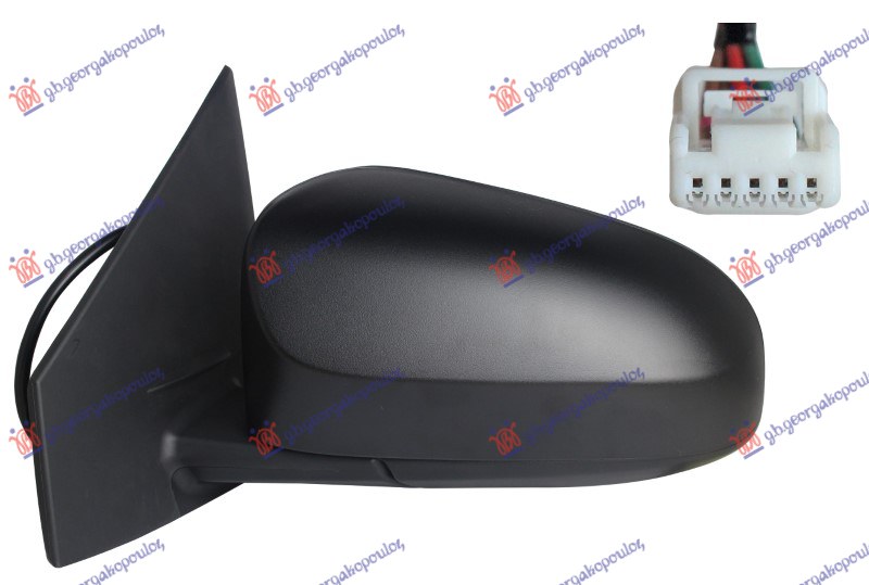 RETROVIZOR ELEKTRICNI SA GREJACEM PM (5 OTVORA 5 PIN) (A KVALITET) (KONVEKSNO STAKLO) TOYOTA AYGO X 2022- (B7)