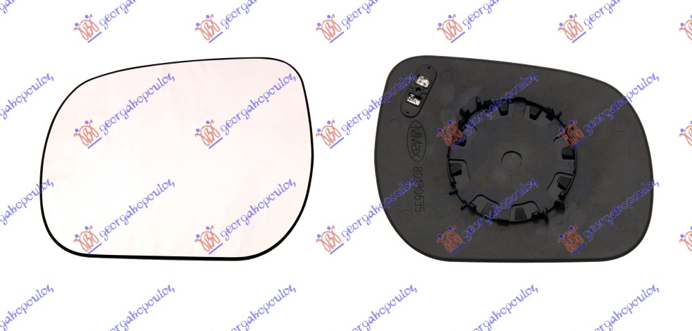 STAKLO RETROVIZORA SA GREJACEM TOYOTA VERSO 2009-2013 (R2)