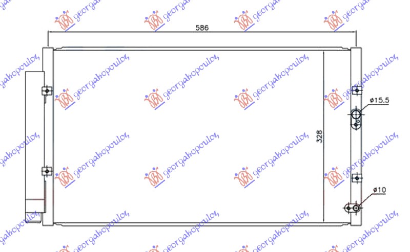 HLADNJAK KLIME 2.0i BENZIN MAN (565x325x16) TOYOTA GT86 2012- (ZN6)