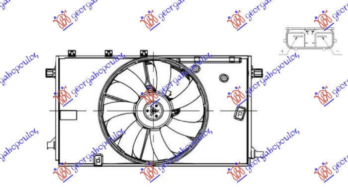 VENTILATOR KOMPLET (1.2 BENZIN) TOYOTA C-HR 2019-2023 (X1)