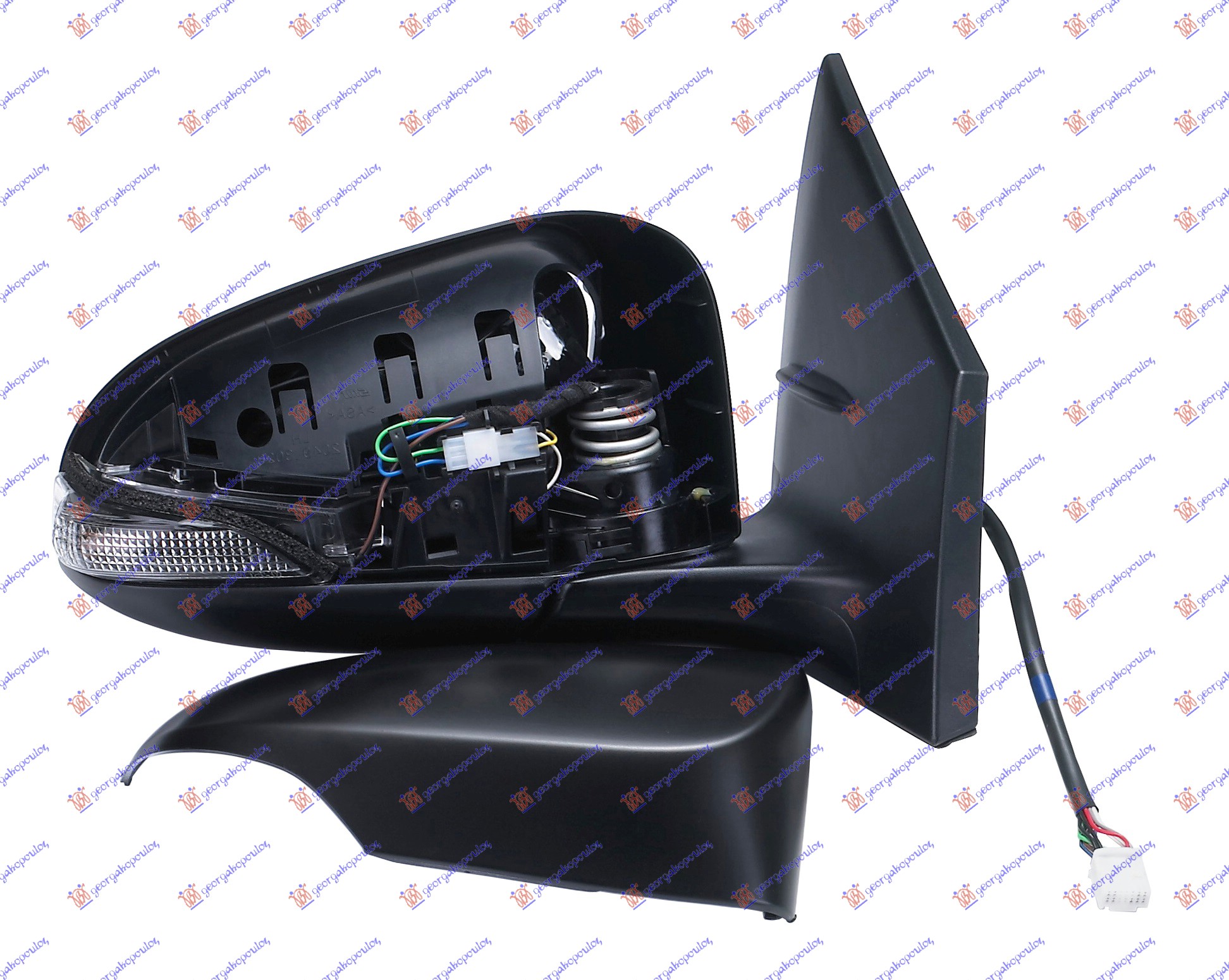 RETROVIZOR ELEKTRICNI SA GREJACEM PM (ELEKTRO-SKLOPIV) (MIGAVAC) (KONVEKSNO STAKLO) TOYOTA AURIS 2012-2015 (E18)