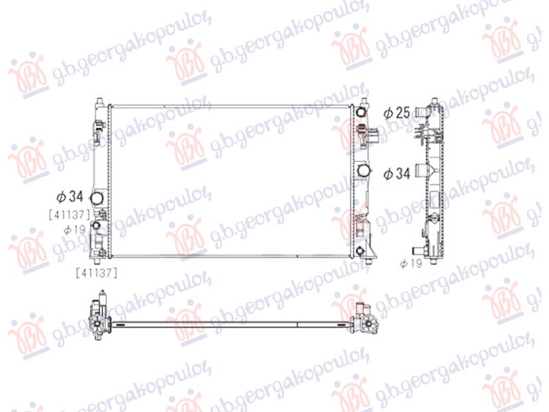 HLADNJAK MOTORA 2.0 BENZIN/HIBRID (AUTO) (675x415) (KOYO) TOYOTA COROLLA CROSS I 2022- (ZVG1/ZSG1/MXGH1)