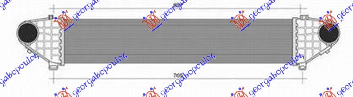 HLADNJAK INTERKULERA 2.0-2.4 DIZEL (647x113x50) VOLVO C30 2010- (533)