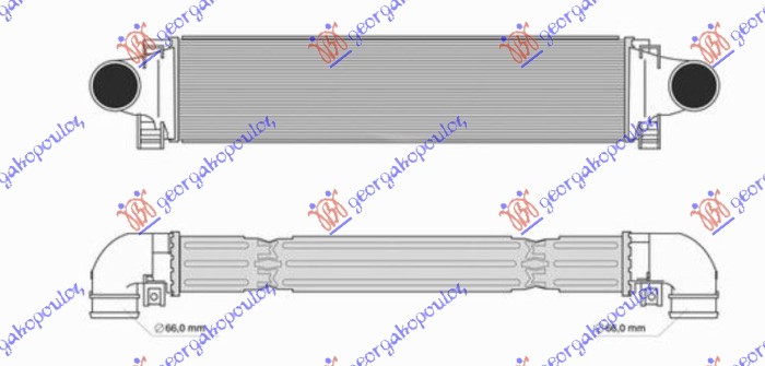 HLADNJAK INTERKULERA 1.5-2.0 BENZIN - 2.0 DIZEL (656x147) VOLVO XC70 2013- (136)