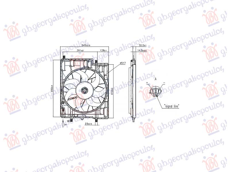 VENTILATOR KOMPLET 2.0 DIZEL / 2.0 BENZIN-HIBRID VOLVO S90 2016-2021 (234)