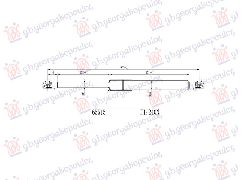 AMORTIZER HAUBE (487L-240N) VOLVO S60 2018- (224)