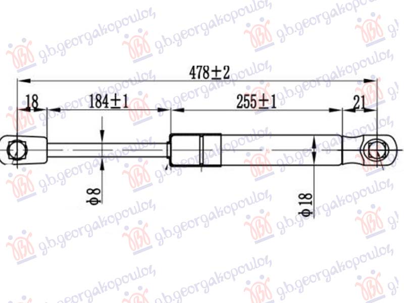 AMORTIZER HAUBE (479L-300N) VOLVO S90 2021- (234)