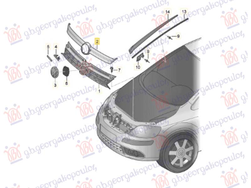 LAJSNA PVC MASKE (ORIGINALNI) VW GOLF PLUS 2009-2014 (5M1/521)