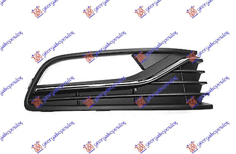 RESETKA PREDNJEG BRANIKA (SA MAGLENKOM) (HROM LAJSNA) (COMFORTLINE) VW POLO 2014-2017 (6C1)