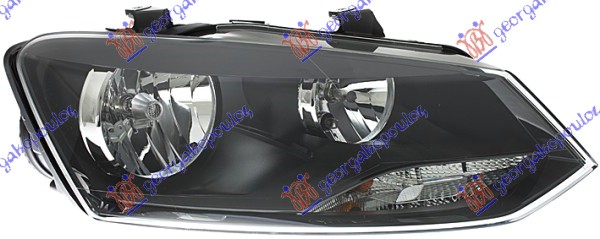 FAR ELEKTRICNI DUPLO SOCIVO (SA MOTOROM) (CRNA LAJSNA) (TYC) VW POLO 2009-2014 (6R1)
