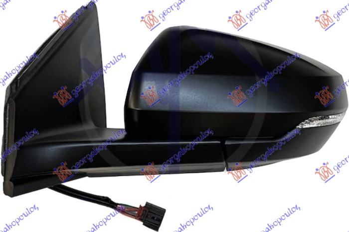 RETROVIZOR ELEKTRICNI SA GREJACEM CRNI (MIGAVAC) (6 PIN) (ASFERICNO STAKLO) VW POLO 2017-2021 (AW1/BZ1)