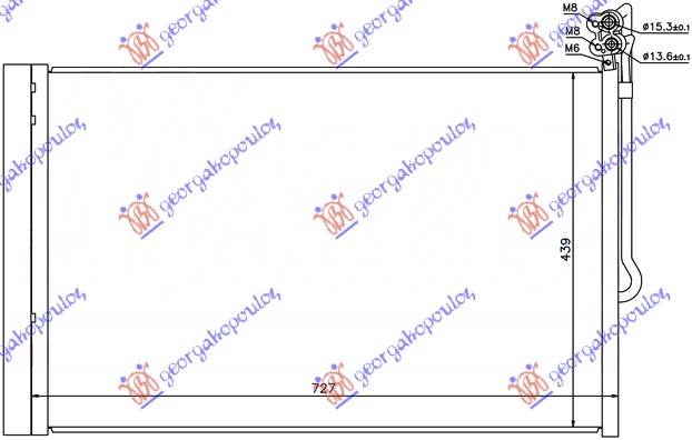 HLADNJAK KLIME BENZIN/DIZEL (685x443) PORSCHE CAYENNE 2015-2018 (9YA)