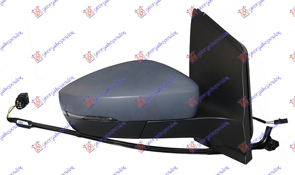 RETROVIZOR MEHANICKI SA SAJLOM PM (MIGAVAC) (2 PIN) (A KVALITET) (KONVEKSNO STAKLO) VW UP 2016-2019 (121/122/123/BL1/BL2/BL3)