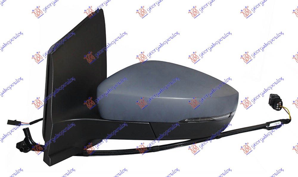 RETROVIZOR MEHANICKI SA SAJLOM PM (MIGAVAC) (2 PIN) (A KVALITET) (KONVEKSNO STAKLO) VW UP 2016-2019 (121/122/123/BL1/BL2/BL3)