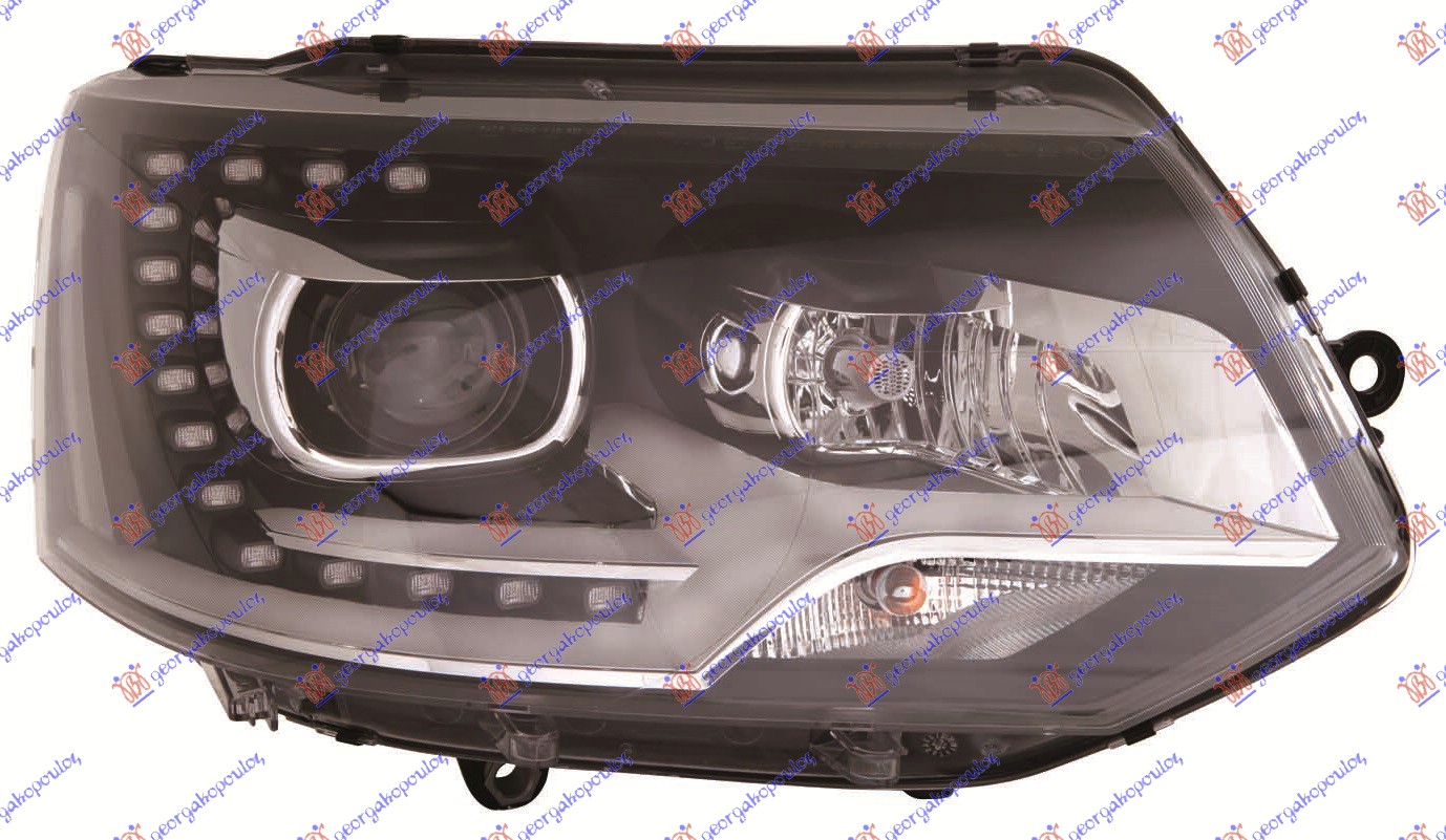 FAR XENON (D3S/H7) SA LED DNEVNIM SVETLOM (DEPO) VW TRANSPORTER 2010-2015 (T5) (7HA/7HH/7EA/7EH)