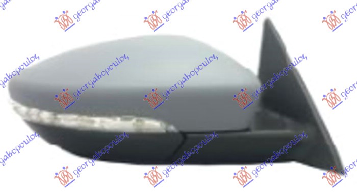 RETROVIZOR ELEKTRICNI SA GREJACEM PM (MIGAVAC) (MRTAV UGAO) (KONVEKSNO STAKLO) VW NEW BEETLE 2016-2019 (5C1/5C2)
