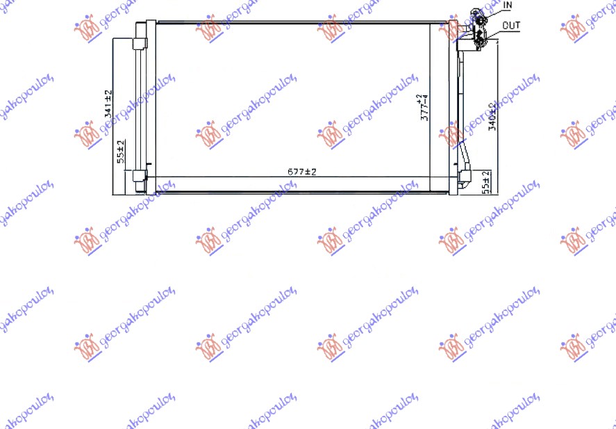 HLADNJAK KLIME BENZIN/DIZEL (70.0x37.7x16) 2015- SEAT ALHAMBRA 2010- (710/711)
