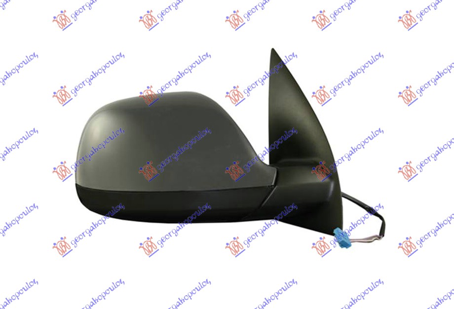 RETROVIZOR ELEKTRICNI SA GREJACEM PM (CRNI NOSAC) (KONVEKSNO STAKLO) VW AMAROK P/U 2010-2016 (S6/S7)