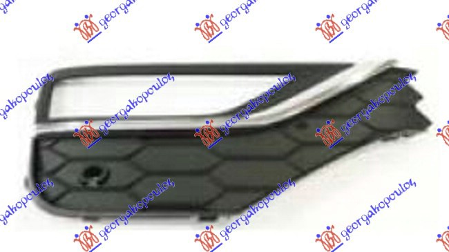 RESETKA PREDNJEG BRANIKA (SA MAGLENKOM) (HROM LAJSNA) (PDS SENZOR) VW AMAROK P/U 2016-2022 (S6/S7)
