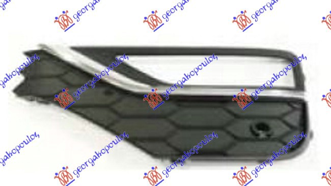 RESETKA PREDNJEG BRANIKA (SA MAGLENKOM) (HROM LAJSNA) (PDS SENZOR) VW AMAROK P/U 2016-2022 (S6/S7)