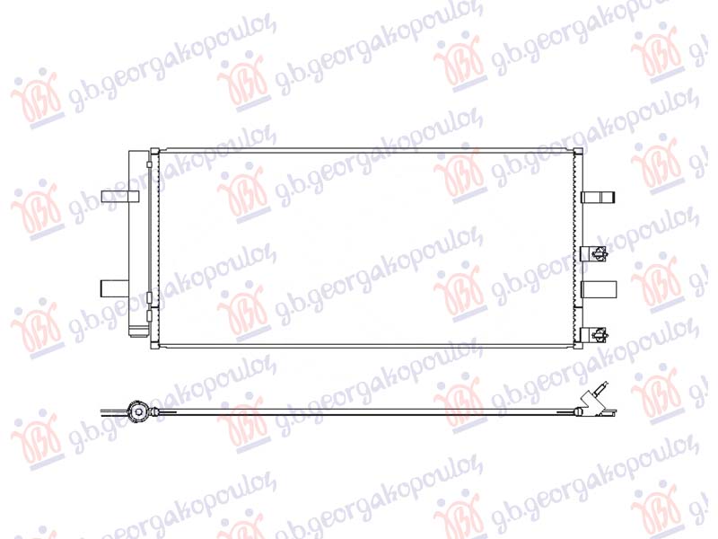 HLADNJAK KLIME 2.0/3.0 DIZEL VW AMAROK P/U od 2022 (787x364) (KOYO) (T1A/T1B)