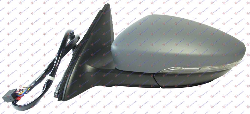 RETROVIZOR ELEKTRICNI SA GREJACEM PM (ELEKTRO-SKLOPIV) (MIGAVAC) (SVETLO) (ASFERICNO STAKLO) VW JETTA 2010-2014 (162/163/AV3/AV2)
