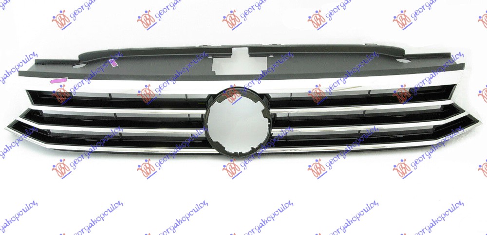 PVC MASKA CRNA (HROM LAJSNE) (LED FAROVI) VW PASSAT 2015-2019 (3G2/CB2/3G5/CB5)