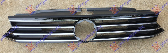 PVC MASKA CRNA (8 HROM LAJSNI) (LED FAROVI) VW PASSAT 2015-2019 (3G2/CB2/3G5/CB5)