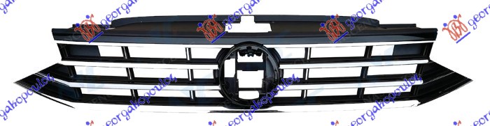 PVC MASKA CRNA (HROM LAJSNE) (LED FAROVI) VW PASSAT 2019-2023 (3G2/CB2/3G5/CB5)