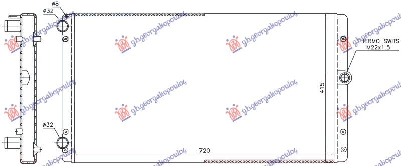 HLADNJAK MOTORA 2.5 DIZEL (720x416) (NRF) VW TRANSPORTER 1997-2003 (T4) (70A/70H/7DA/7DH)