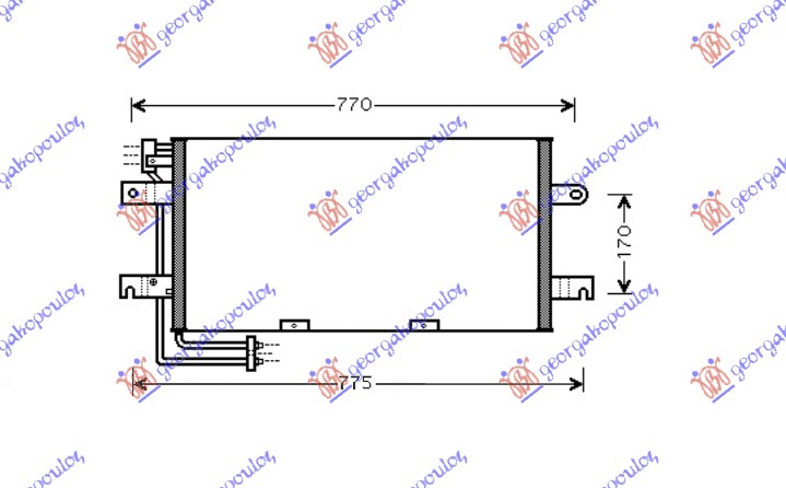 HLADNJAK KLIME BENZIN/DIZEL (63.5x310x21) VW TRANSPORTER 1997-2003 (T4) (70A/70H/7DA/7DH)
