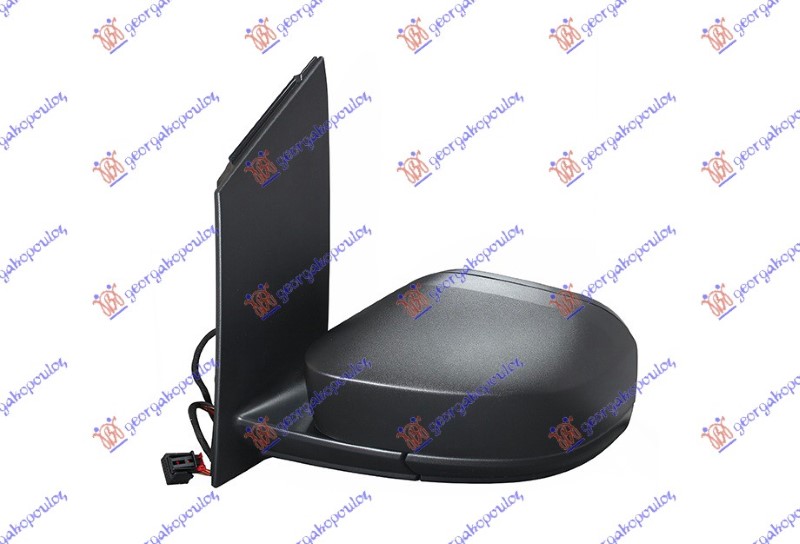 RETROVIZOR (MALI) ELEKTRICNI SA GREJACEM PM (ELEKTRO-SKLOPIV) (ANTENA) (7+1 PIN) (ASFERICNO STAKLO) VW CADDY 2015-2020 (SAB/SAJ)