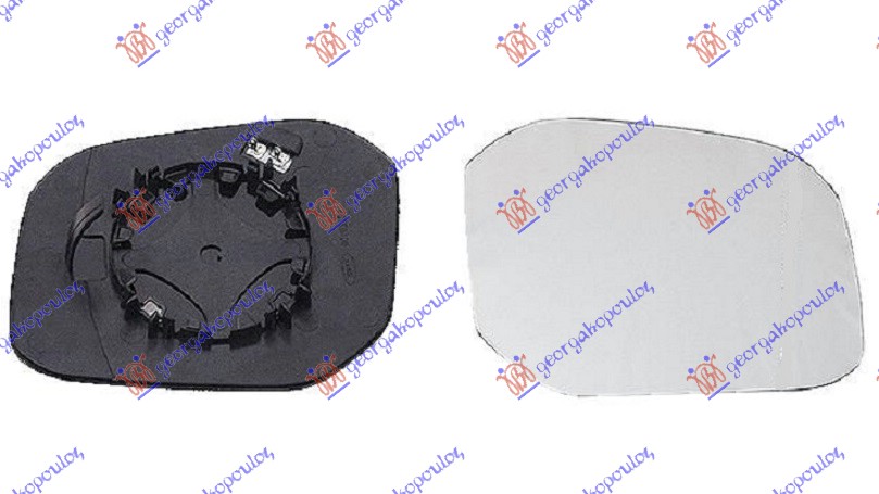 STAKLO RETROVIZORA SA GREJACEM (MALO) (KONVEKSNO) VW CADDY 2015-2020 (SAB/SAJ)