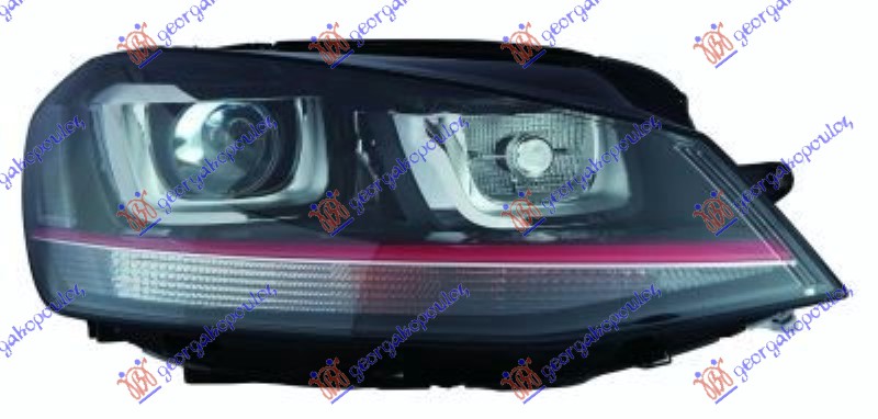 FAR Bi-XENON SA LED DNEVNIM SVETLOM (GTI) (TYC) VW GOLF 7 2013-2016 (5G1)
