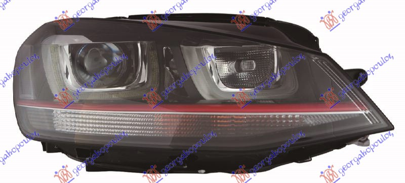 FAR GTI XENON AFS SA LED DNEVNIM SVETLOM (DEPO) VW GOLF 7 2013-2016 (5G1)