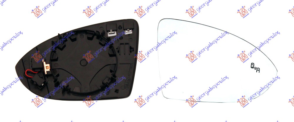 STAKLO RETROVIZORA SA GREJACEM (MRTAV UGAO) VW GOLF 7 VARIANT/ALLTRACK 2013-2017 (BA5)