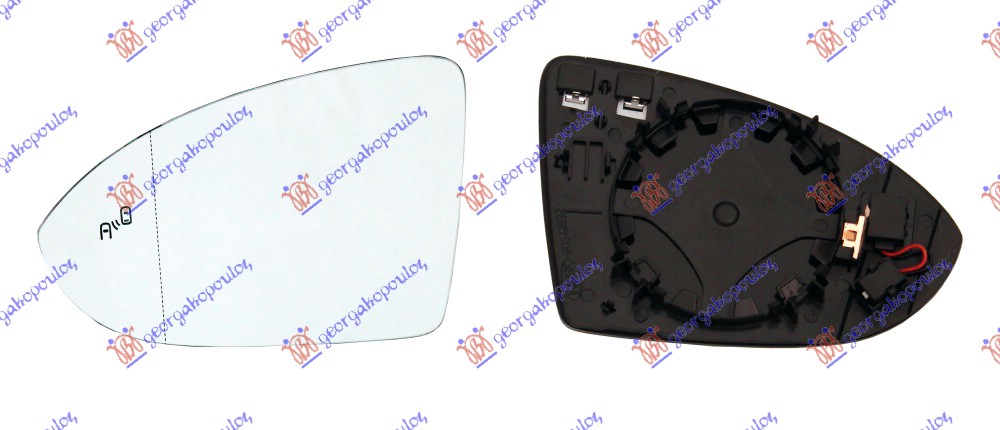STAKLO RETROVIZORA SA GREJACEM (MRTAV UGAO) VW GOLF 7 VARIANT/ALLTRACK 2013-2017 (BA5)