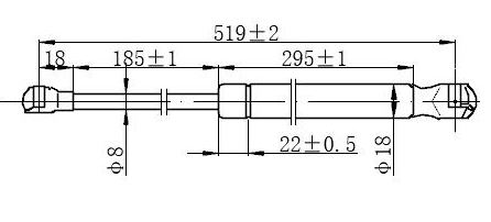 AMORTIZER GEPEK VRATA (519L-530N) VW GOLF 7 2016-2019 (BQ)
