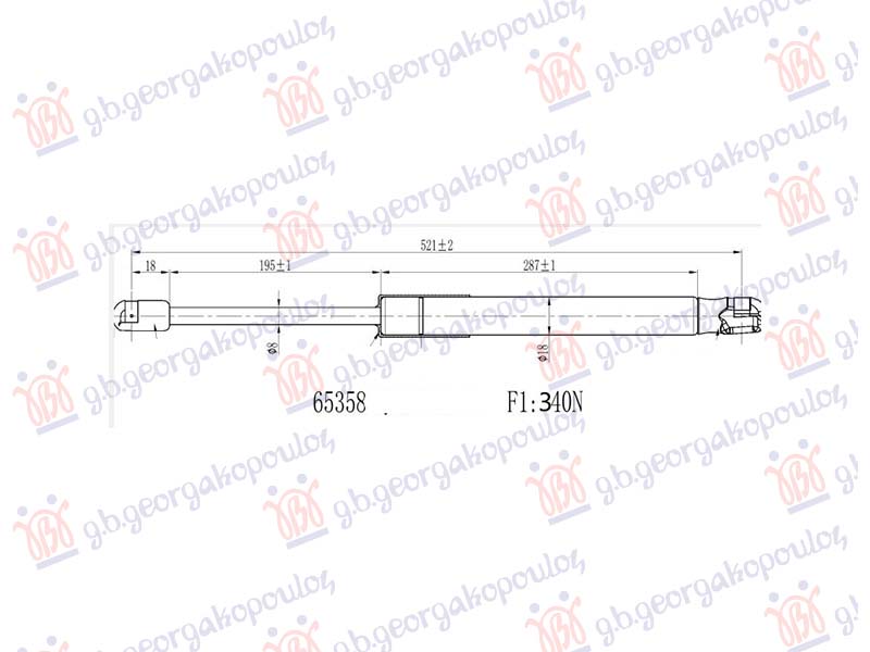 AMORTIZER HAUBE (522L-340N) VW ARTEON 2017-2020 (3H7/3H8)