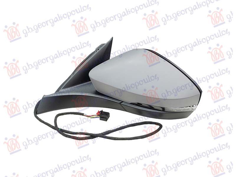 RETROVIZOR ELEKTRICNI SA GREJACEM PM (MIGAVAC) (6 PIN) (ASFERICNO STAKLO) VW T-ROC 2017-2022 (A11/D11)